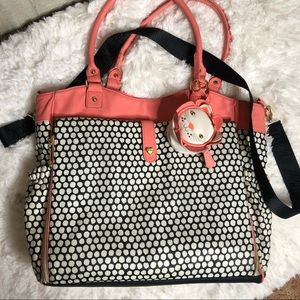 Betsey Johnson polka dot diaper bag